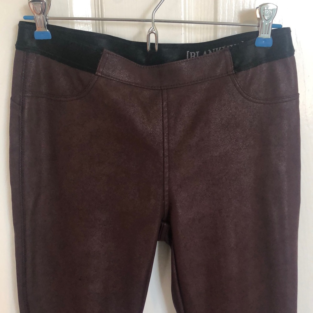 Blank NYC Red Leather Leggings - Picture 2 of 4